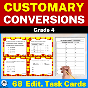 customary conversions task cards