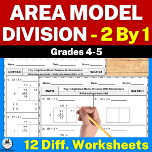 area model division worksheets
