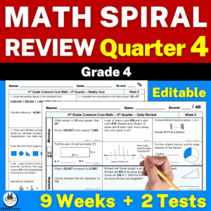 4th grade math spiral review worksheets