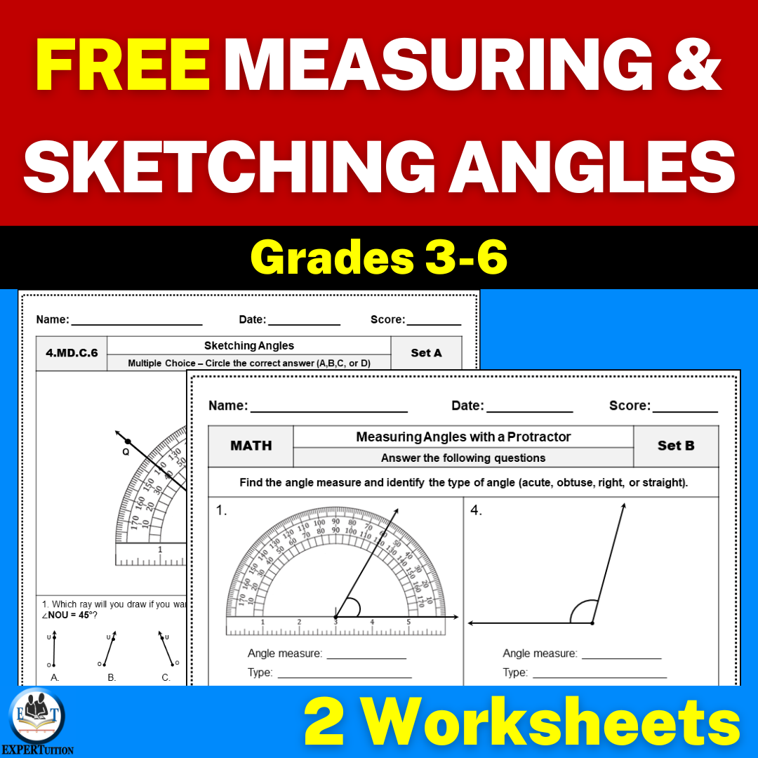 Measuring and Sketching Angles Worksheets Measuring and Sketching Angles Worksheets