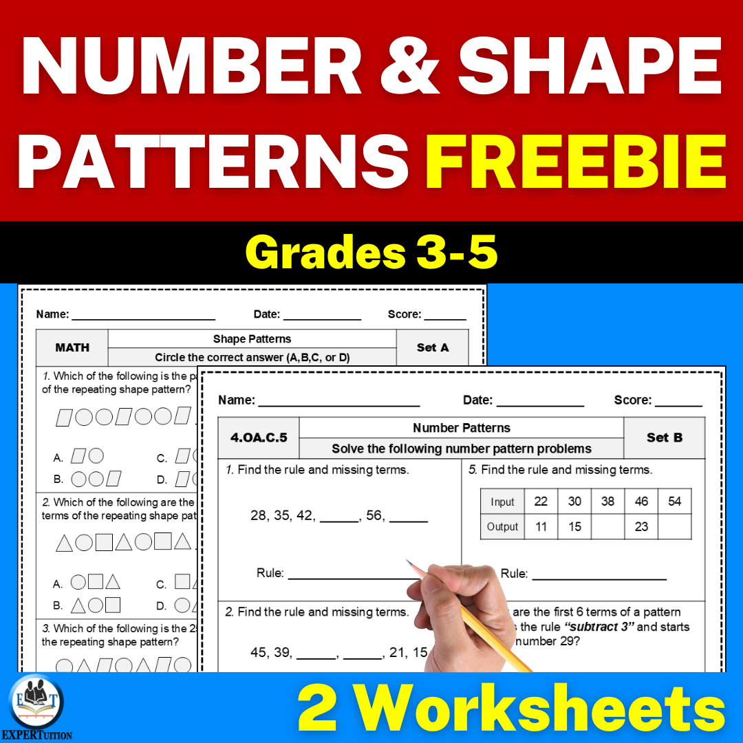 repeating, growing and shrinking shape patterns free worksheets repeating, growing and shrinking shape patterns free worksheets