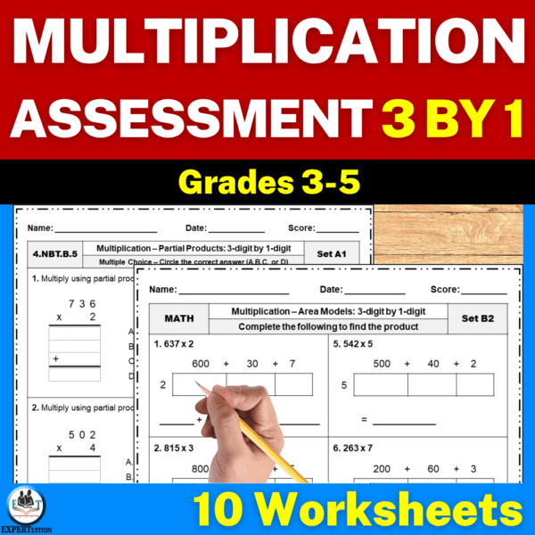 3 digit by 1 digit multiplication worksheets