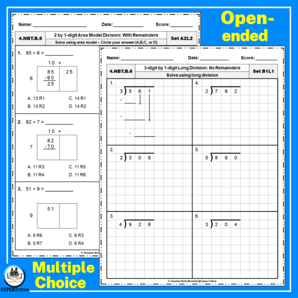 Division Methods for Grade 4: Area Model, Partial Quotients & Long Division - Image 2