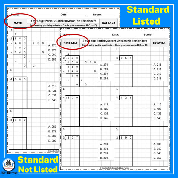 Division Methods for Grade 4: Area Model, Partial Quotients & Long Division - Image 3