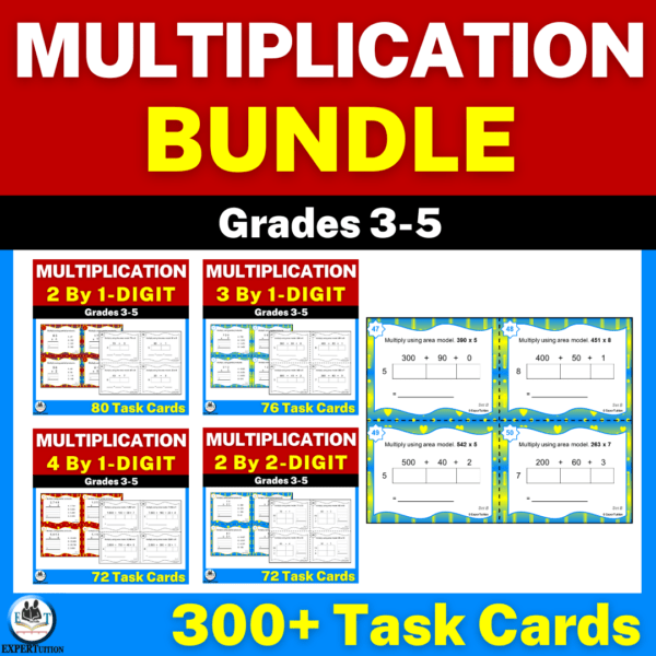 multi-digit multiplication task cards
