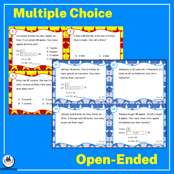 multiplicative comparison task cards