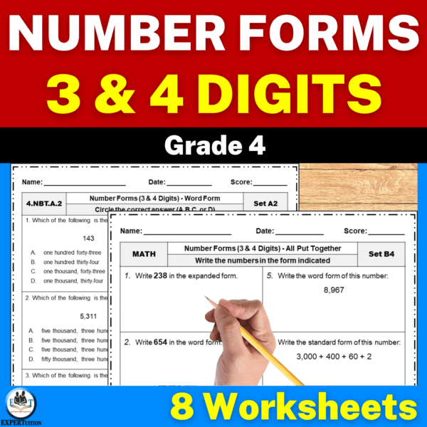 read and write standard form, word form and expanded form