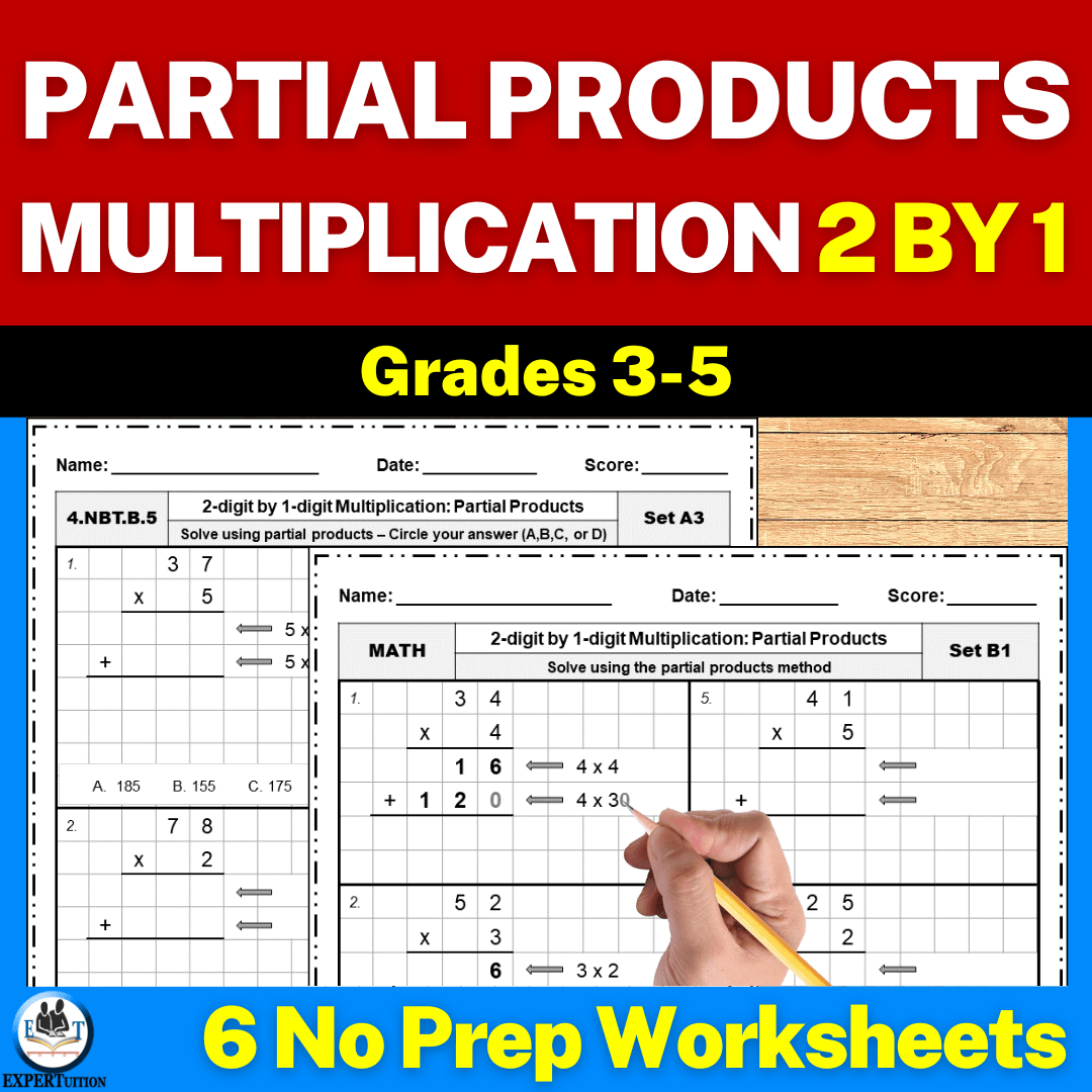  2 Digit By 1 Digit Partial Products Multiplication Worksheets ExperTuition