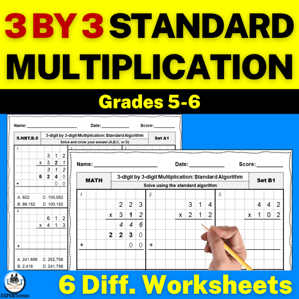 Multi Digit Multiplication Worksheets 6th Grade