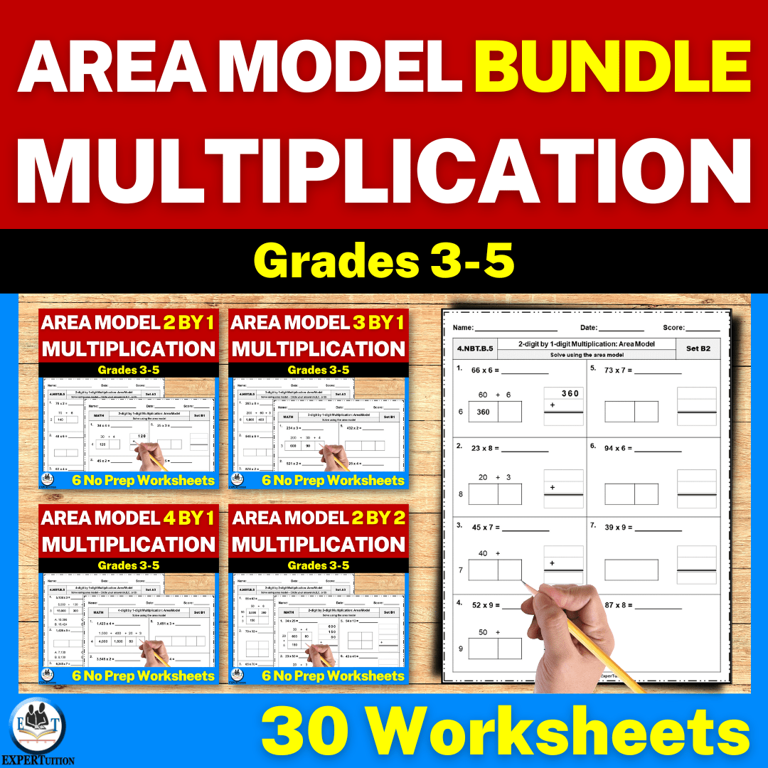 area model multiplication worksheets