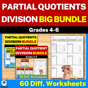 partial quotients division worksheets grade 4 grade 5