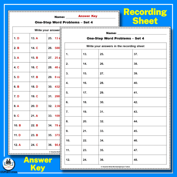 One Step Word Problems Task Cards – Set 4 - Image 4