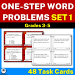 Multi-Step Word Problems Task Cards – Set 1 - ExperTuition