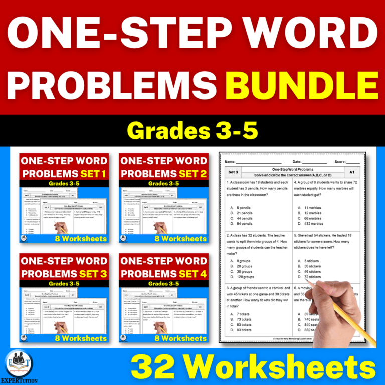 Multi-Step Word Problems Task Cards – Set 1 - ExperTuition