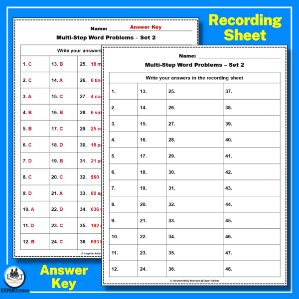 Multi-Step Word Problems Task Cards – Set 2 - Image 4
