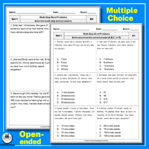 Multi-Step Word Problems Worksheets – Set 1 - ExperTuition