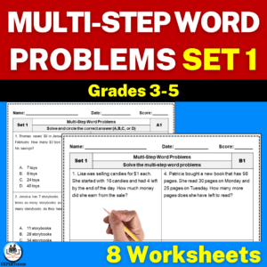 multi-step addition subtraction multiplication division worksheets