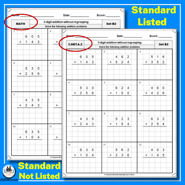 3 digit addition and subtraction with and without regrouping