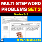 Multi-Step Word Problems Task Cards – Set 1 - ExperTuition
