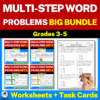 Multi-Step Word Problems Task Cards – Set 1 - ExperTuition