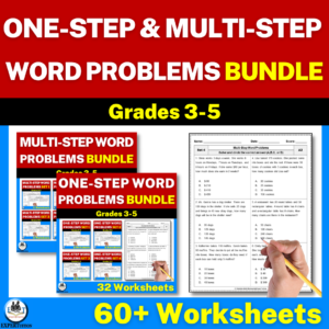 one-step and multi-step word problems worksheets all operations