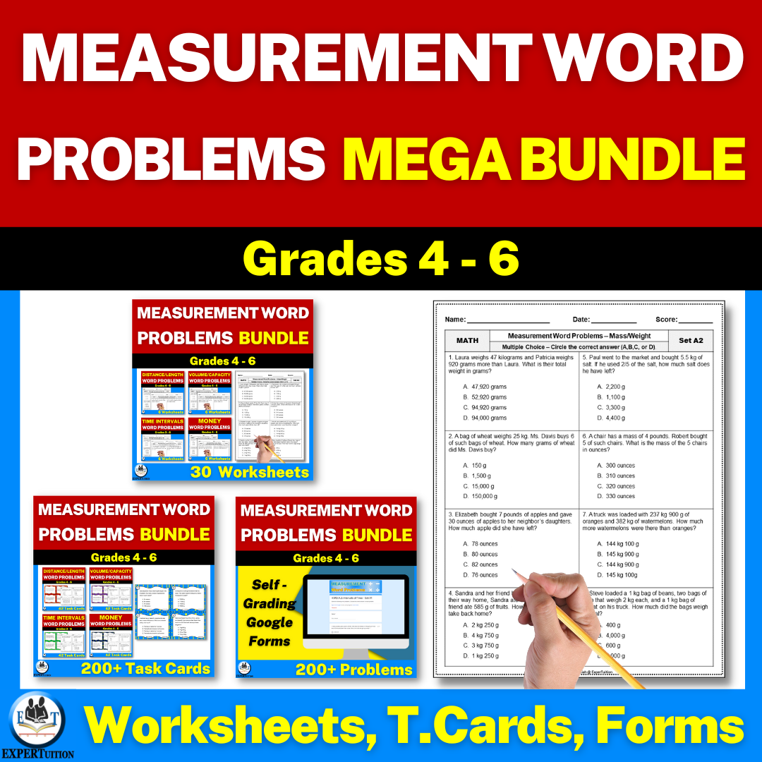 4th 5th grade measurement word problems, multi-step word problems.