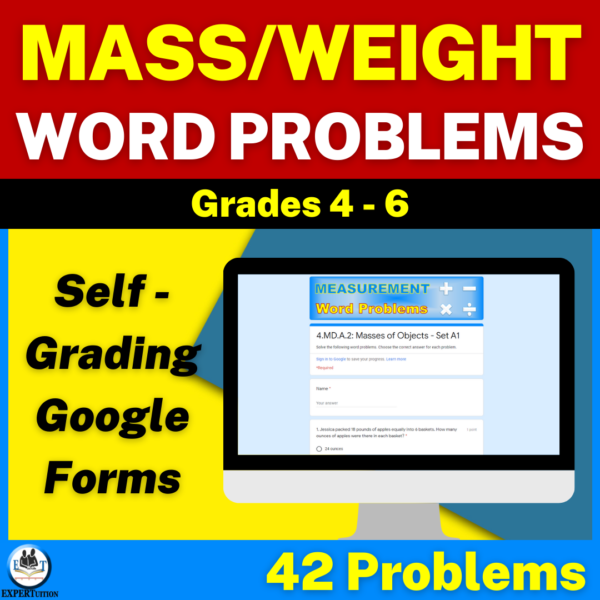 Measurement word problems - mass and weight word problems - Google Forms
