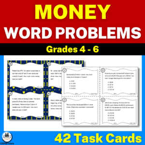 Measurement word problems, money word problems.