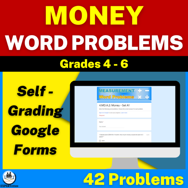 Measurement word problems - money word problems - Google Forms