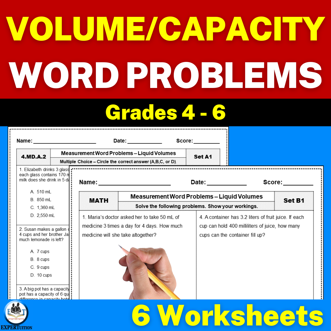 measurement word problems, liquid volumes word problems capacity word problems, multi-step word problems.