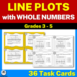 plotting line plots with whole numbers task cards