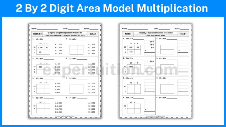Area Model Multiplication for Grade 4 and Grade 5 - ExperTuition