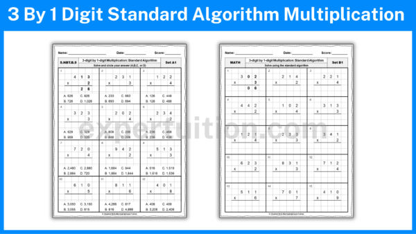 Standard Algorithm Multiplication for 4th and 5th Grades - ExperTuition