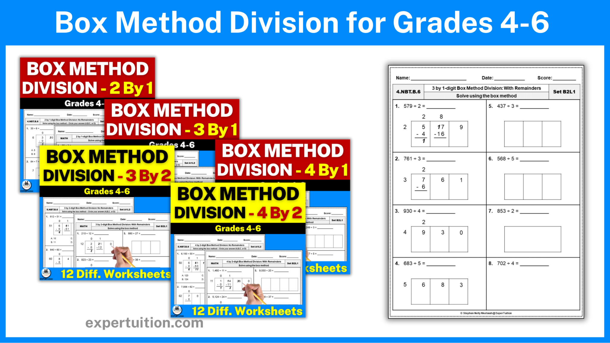 The box method division a visual method for long division expertuition