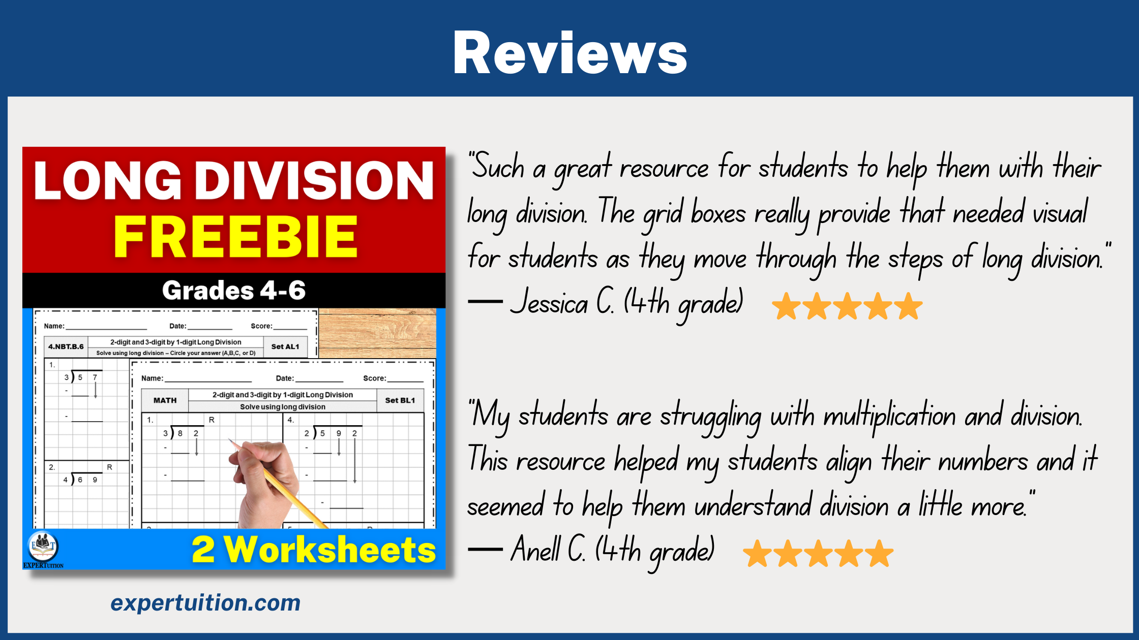 long division worksheets freebie