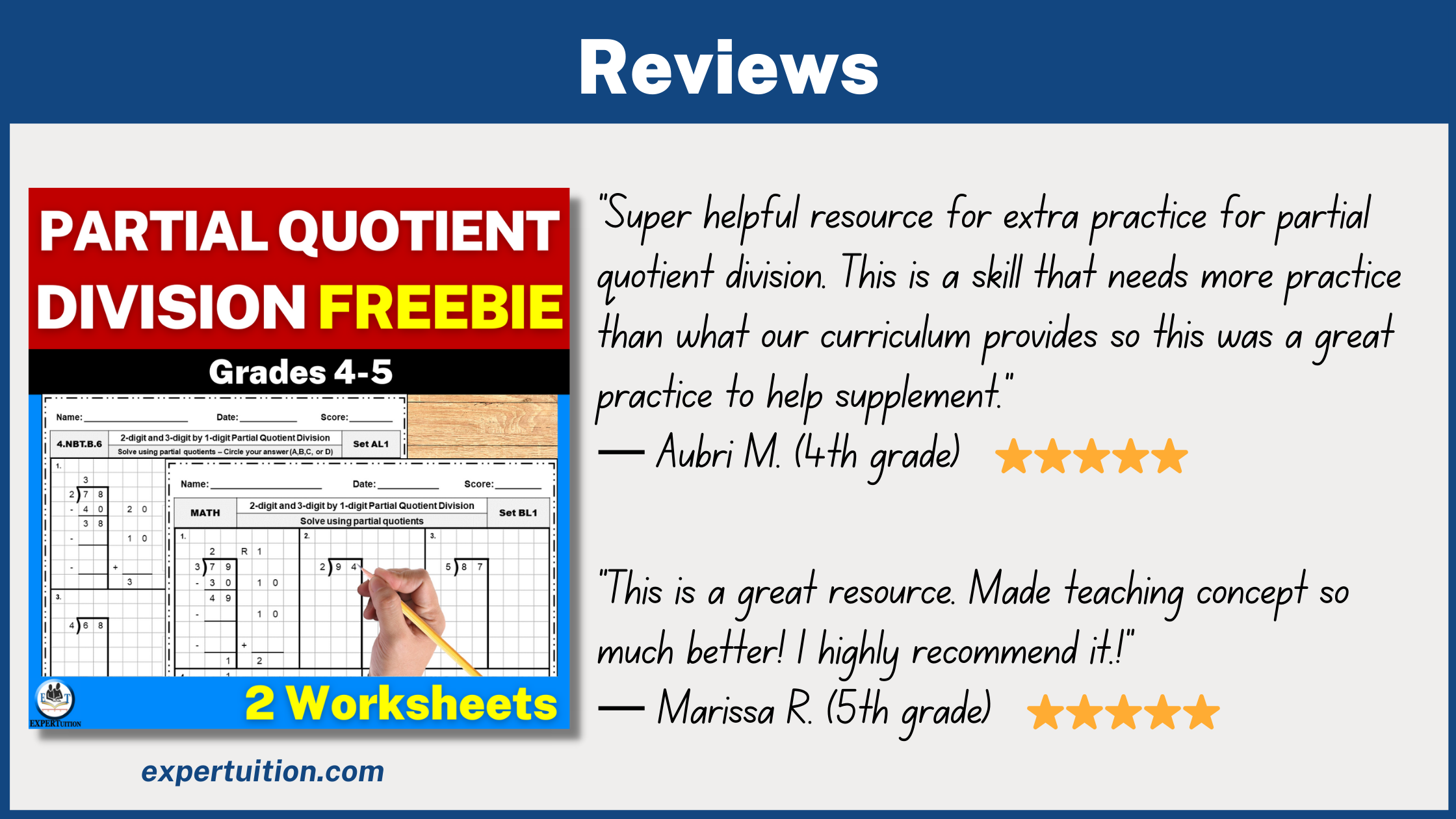 partial quotients division worksheets freebie