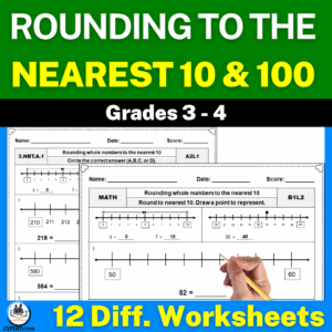 Rounding to the nearest 10 and 100 worksheets