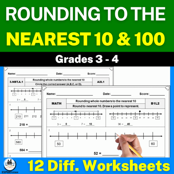 Rounding to the nearest 10 and 100 worksheets