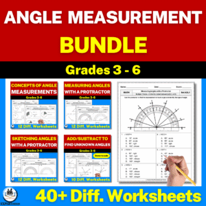 angle concepts, measuring and sketching angles, additive angles Worksheets