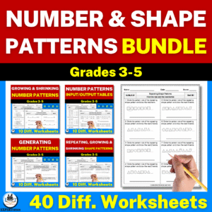number and shape patterns worksheets