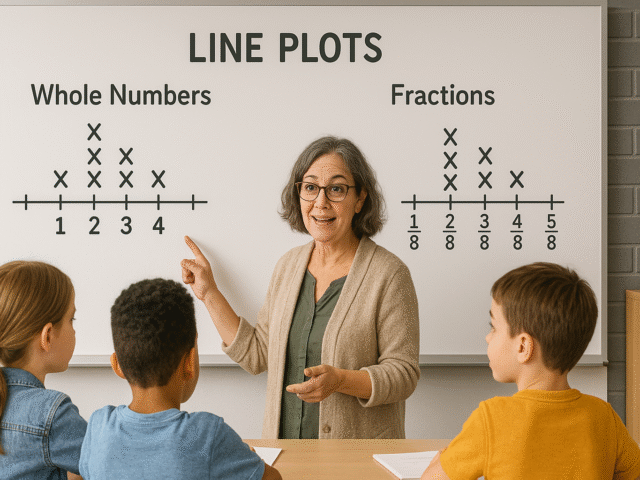 Teaching Line Plots with Whole Numbers and Fractions in Grades 2, 3, 4, 5