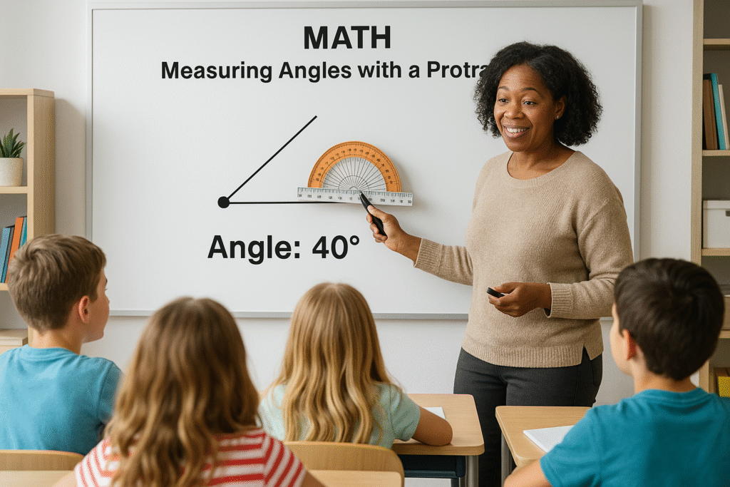 Measuring and Sketching Angles with a Protractor