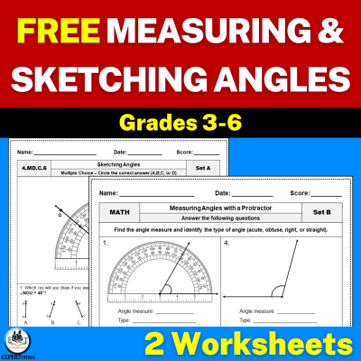 Measuring and Sketching Angles Worksheets